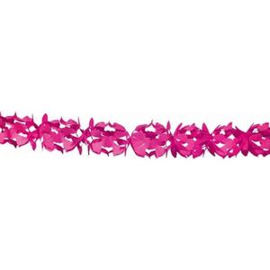 Roze feest slinger 6 meter - Kinderfeestje/verjaardag slingers decoratie - Babyshower/meisje geboren feest versiering