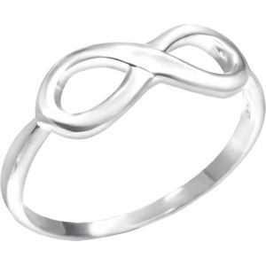 Ringen dames | Rhodium plated ring, oneindigheid