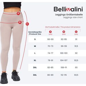 Bellivalini BLV-BLV50-147-LE Dames Leggings - Sport - Vrijetijdsbroek - Lang - Viscose - Sporbroek - Yogabroek - Paars - 3XL