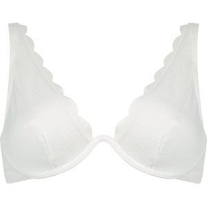 Hunkemöller Scallop Dames Bikinitopje - Wit - Maat F85