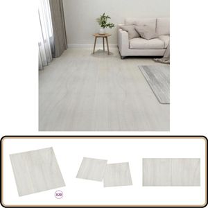 vidaXL Vloerplanken - Zelfklevend - crème - 1,86mÂ² Pvc Vloer - Pvc Vloerplanken - Zelfklevende Vloer - Creme Vloer - Laminaat Look