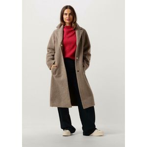 Minus Saidie Vegan Fur Coat Jassen Dames - Winterjas - Taupe - Maat 44