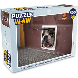 Puzzel Hond - Grappig - Kattenluik - Kinderen - Jongens - Meisjes - Kids - Legpuzzel - Puzzel 500 stukjes