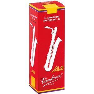 Vandoren Bariton Saxofoon Java Red Rieten - 5 Stuks Verpakking - Dikte 3.5