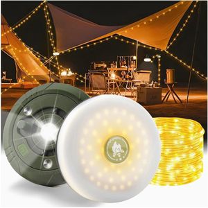 Camping Lights voor Tenten - Oplaadbare Draagbare Lichtslingers - 2000mAh - 20M Fairy Lights - Waterdicht - Verstelbare Verlichting - Tuin String Lights