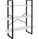 vidaXL - Boekenkast - 100x30x105 - cm - bewerkt - hout - wit