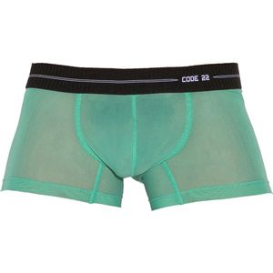 CODE 22 Sheer Mesh Trunk Green - MAAT XXL - Heren Ondergoed - Boxershort voor Man - Mannen Boxershort