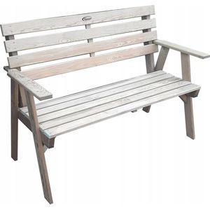 Houten Tuinbank – Duurzaam & Weerbestendig | Landelijke Tuinbank 127 cm | Eenvoudige Montage- Patio