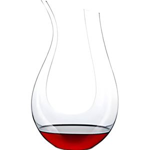 Decanteer karaf - Decanteerkaraf - Luxe Karaf 1,5 L - Wijn Karaf - Wijn Accessoires - U-Vorm - Kristal glas - Kerstcadeau