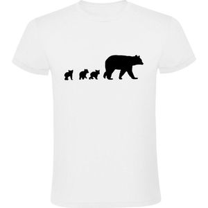 Beer met kleine beertjes Heren T-shirt | dieren | dierendag | familie | natuur