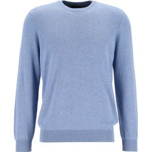 MARVELIS modern fit trui katoen - O-hals - lichtblauw