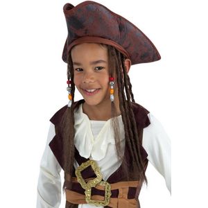 Smiffy's - Piraat & Viking Kostuum - James Spearow Piraat Van De Cariben Kind - Bruin - Carnavalskleding - Verkleedkleding