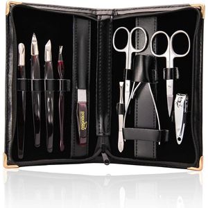Manicureset 10-delige ijdelheid manicure - pedicure set Duitsland - Premium stalen teennagel - vingernagel trimmer - nagelriemsnijder pincet - nauwkeurige teennagel vingernagel verzorging.