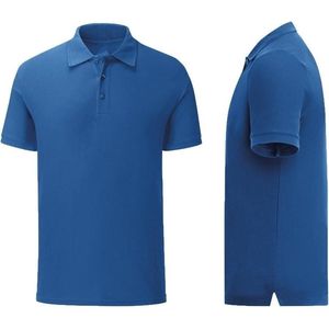 Senvi - Fit Polo - Getailleerd - Maat XXXL (3XL) - Kleur Royal Blauw - (Zacht aanvoelend)