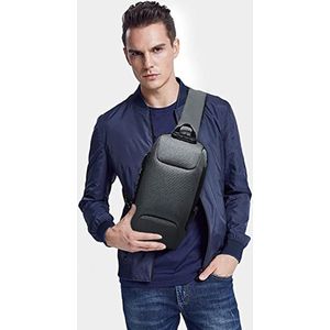 FANDARE Nieuwe borsttas, diefstalbeveiliging, sling bag voor 10,5 inch tablet heren dames schooltas schoudertas met USB-oplaadaansluiting, dagpacks voor school, avontuur, reizen, joggen, sporttas, polyester