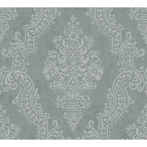 BAROK ORNAMENTEN BEHANG | Klassiek - Groen Donkergroen Zilver - A.S. Création Pure Elegance