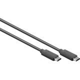 USB-C naar USB-C kabel - USB3.0 - tot 20V/3A / zwart - 3 meter