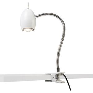 QAZQA Egg - Moderne Lamp met klem - 1 lichts - H 430 mm - Wit - Industrieel - Woonkamer | Slaapkamer | Keuken