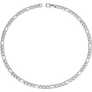 Fako Bijoux® - Schakelketting Figaro - Staal - Stainless Steel - RVS - Figaro Ketting - 3.5mm - 50cm - Zilverkleurig