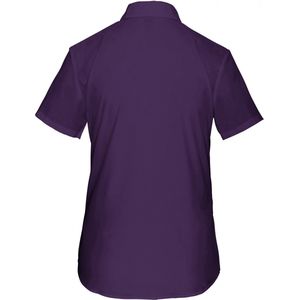 Kariban Overhemd in onderhoudsvriendelijk polykatoen-popeline korte mouwen dames K548 - purple - 4XL