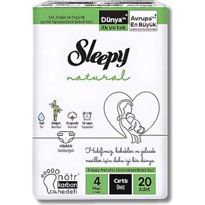 Sleepy Natural Ultra Sensitive Babyluiers Maat 4 Maxi (7-14 kg) - 20 stuks