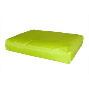 Losse hoes hondenkussen nylon lime maat 90x120x15 cm