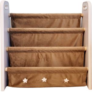 LoveGifts Handgemaakte Montessori Boekenkast Kinderkamer - Speelgoed Opbergrek - 60 x 25 x 58 cm Bruin