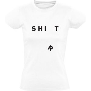 Shit Shirt | Dames T-shirt | Wit | Weggevallen letter | Eenvoudig