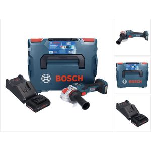 Bosch GWX 18V-15 SC Professionele accu haakse slijper 18 V 125 mm BITURBO X-LOCK + 1x ProCORE accu 4.0 Ah + lader + L-BOXX