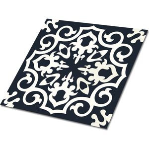 Tulup PVC Tegels - Arabische Sfeer Vinyl Tegels - 30 cm x 30 cm - Zwart Zelfklevende Vinyl Tegels - Verpakking van 9 stuks - Wand PVC Tegels - Mozaïek Plaktegels - Vinyl Wandtegels - Plaktegels keuken en Badkamer