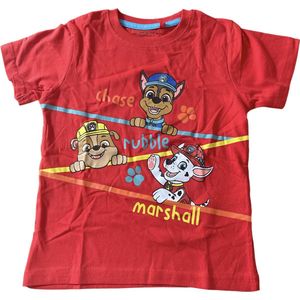 Paw patrol Shortama Katoen Rood-Grijs Maat 122