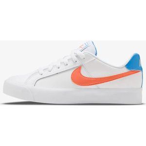 Nike - Court Royale AC - Sneakers - Dames - Wit/Oranje/Blauw - Maat 38.5