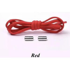 Rode Schoenveter ronde elastische  ideaal voor kinderen en volwassenen - schoenveters unisex