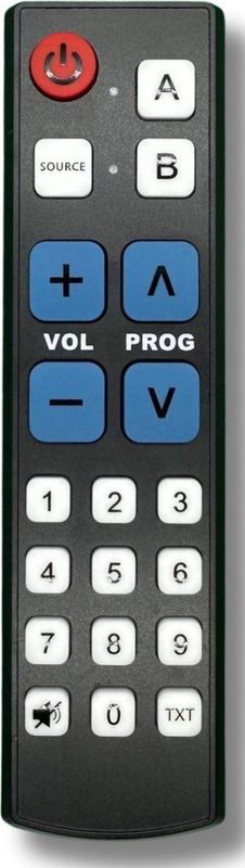 Senioren / Slechtzienden afstandsbediening voor alle PHILIPS TV's - Grote toetsen