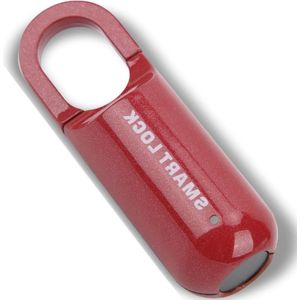 Vingerafdrukslot USB oplaadbaar sleutelloos hangslot slimme elektronische kastsloten met 10 stuks vingerafdrukcapaciteit antidiefstalbeveiliging (rood) Nieuwe titel:USB oplaadbaar Vingerafdrukslot hangslot met 10 vingerafdrukcapaciteit - Rood
