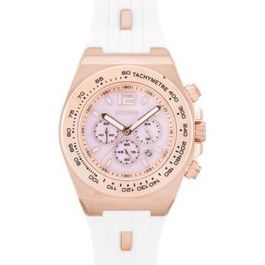 OTUMM Sapphire Glass Chrono Rose Gold 41mm White/MOP Pink Dial