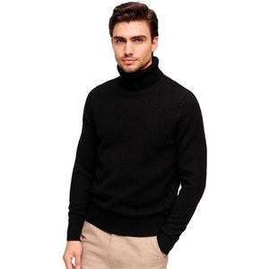 Superdry Brushed Roll Neck Sweater Zwart 2XL Man