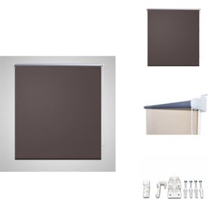 vidaXL Verduisterende Rolgordijnen - 60 x 120 cm - Koffie - Thermoplastische zilverkleurige laag - Jaloezie