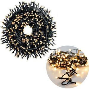 Cheqo® Kerstboomverlichting - Micro Clusterverlichting - Kerstlampjes - Led Verlichting - Kerstverlichting voor Binnen en Buiten - 560 LED's - 11 Meter - Warm Wit - 8 Functies met Geheugen