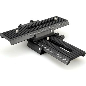 4-Weg Macro Schuifrail met Fijninstelling – Focus Rail Slider voor Camera en DSLR – Nauwkeurige Macrofotografie – Stabilisatie en Scherpstelling – Verstelbare Focushulp