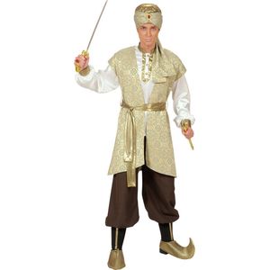 Widmann - 1001 Nacht & Arabisch & Midden-Oosten Kostuum - Prins Van Perzie Kostuum Man - Bruin, Goud - Medium - Carnavalskleding - Verkleedkleding