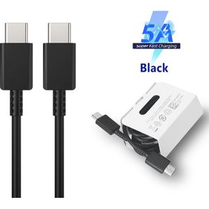 CableTech - USB C Kabel -USB C naar USB C - Snellader - 1M - Zwart