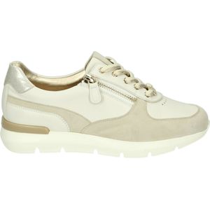 Hassia 302030 - Lage sneakersDames sneakersPopulaire damesschoenen - Kleur: Wit/beige - Maat: 41