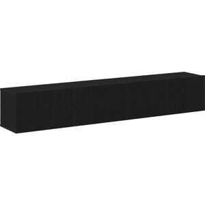 vidaXL - 2-delige - TV-kastenset - Zwart - Gelaagd - Hout