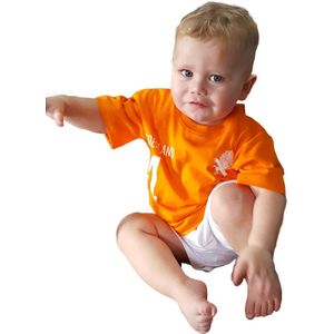 Fun2wear - kinder - meisjes/jongens - shortama - pyjama - Elftal - nummer 4 - wit - maat 104