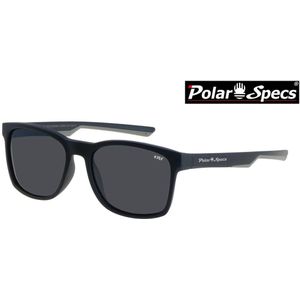 Polar Specs® Polariserende Zonnebril Traveller Sport PS9016 – Mat Zwart/Grijs – Polariserend Zwart – Medium/Large