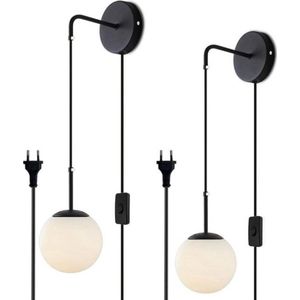 Verstelbare Led-wandlamp - Moderne wandverlichting - 2 stuks - Zwart