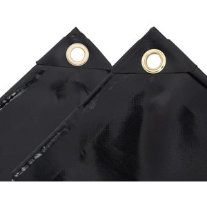 vidaXL Dekzeil - 3x4m - Zwart - 650 g/m² Waterdicht Zeil - Tuindekzeil - Dekzeil Canvas - Pvc Coating - Afdak