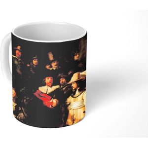 Mok - Koffiemok - De Nachtwacht - Schilderij van Rembrandt van Rijn - Mokken - 350 ML - Beker - Koffiemokken - Theemok