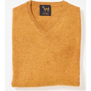 Osborne Knitwear Trui met V hals - Lamswol - Harvest Gold - XL